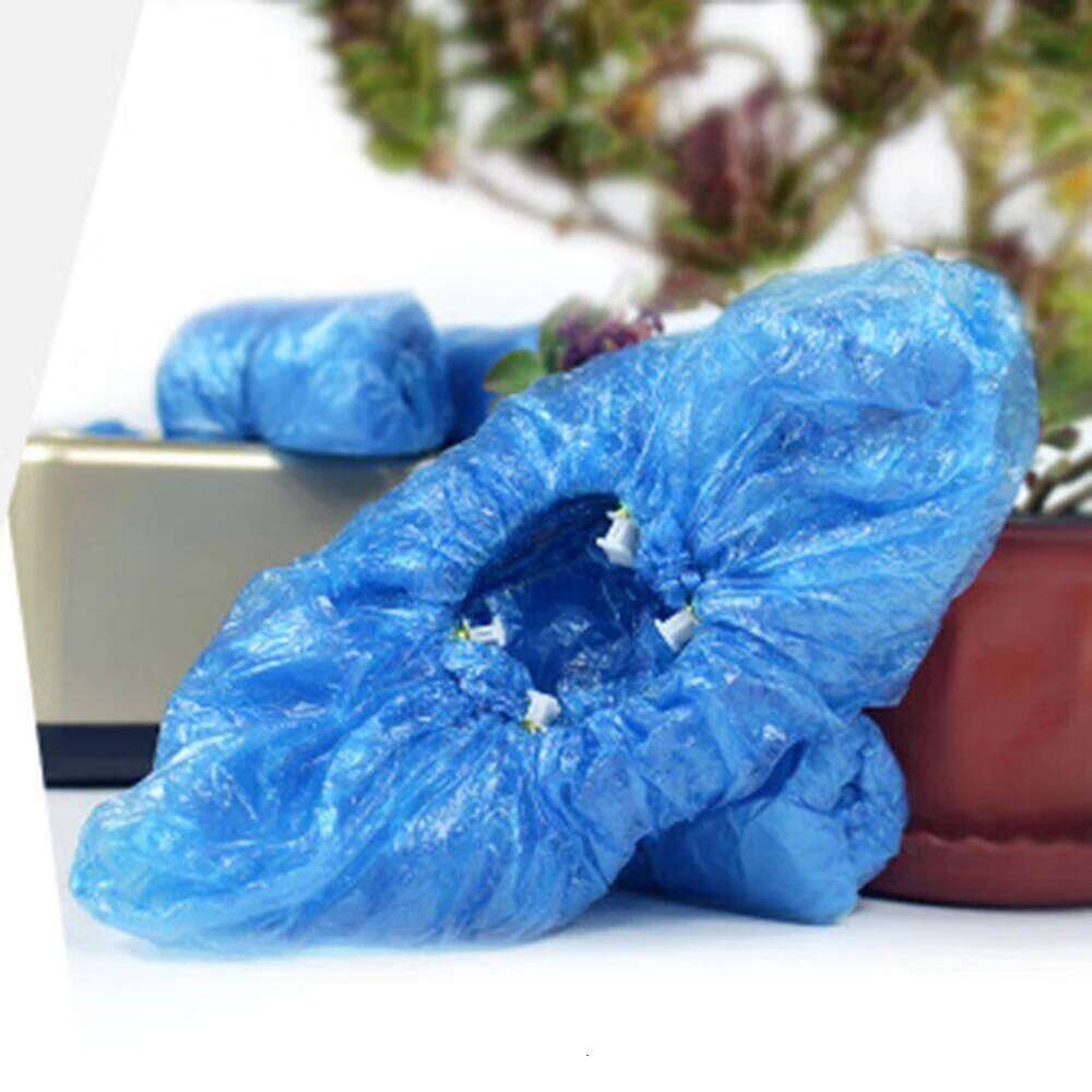 100Pcs T Buckle Disposable Cover Dustproof Anti-slip Overshoe for Home Office Automatic Dispenser Compatible Shoe Protector S260204