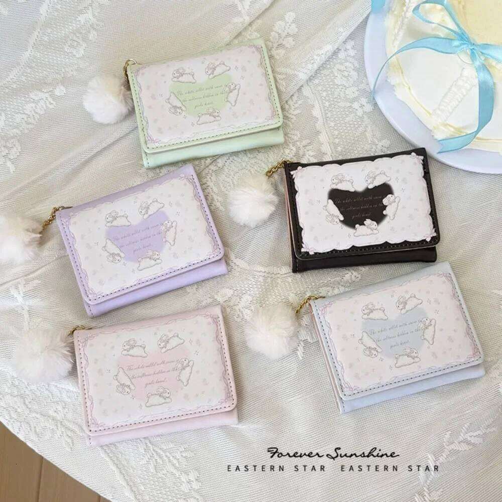 Cute PU Leather Coin Purse Cartoon Waterproof Card Wallets Gift Bag Girls Z260205