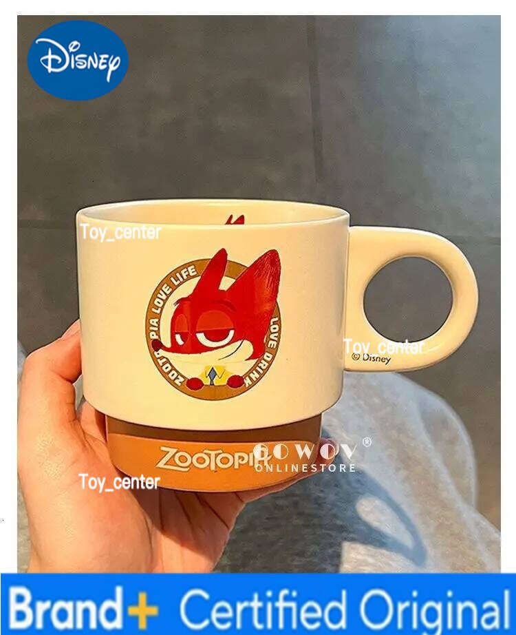 Disney Zootopia Nick Judy Anime Pattern Milk Drinking Coffee Ceramic Mug Couple Water Cup Birthday Gift H2602051