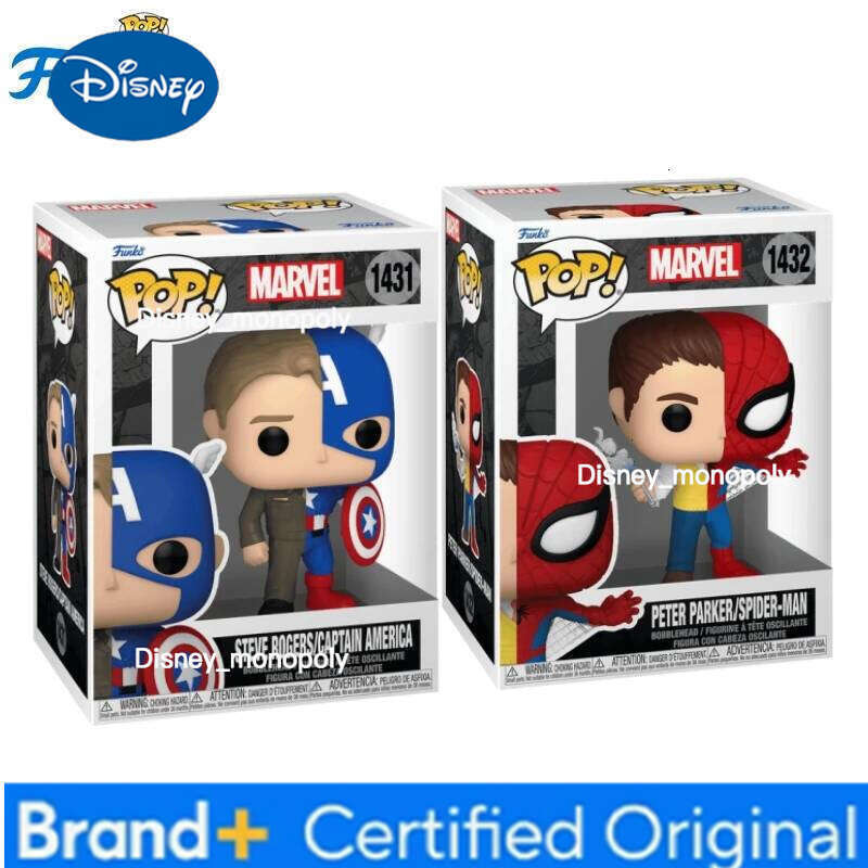 Disney Marvel Funko Pop Comics&Superheroes Peter Parker/Spider-Man Steve Rogers/Captain Toys for Boys Gift Collectible Model Ornaments H260205