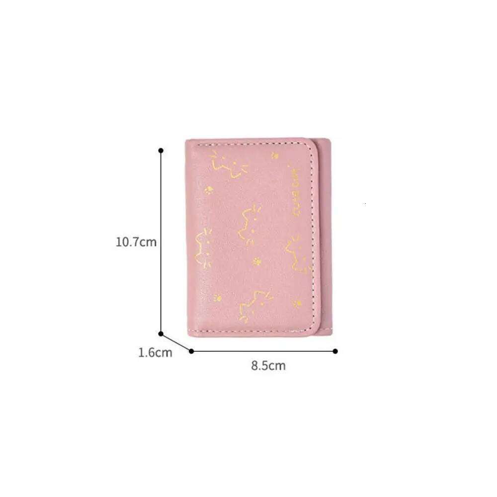 3 Folds Printed Wallet PU Leather INS Style Short Small Purse Cute Kitten Dog Women Money Bags for Girls Gift Z260205