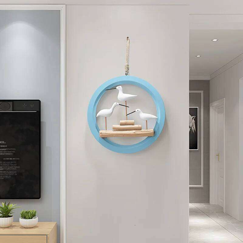 Seabird Pendant Ocean Decor Lawn Ornaments Coastal Home Bird Wall Art Hanging Seagull Ornament Sculpture Wreath 3D S260204