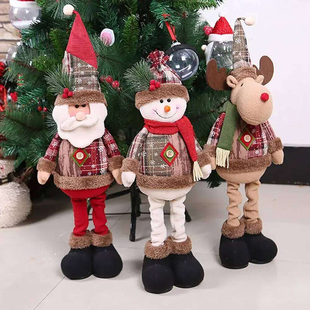 Santa Doll Merry Christmas Decorations For Home 2024 Table Xmas Ornaments Navidad Natal Noel New Year Decor 2025 Gifts S260204