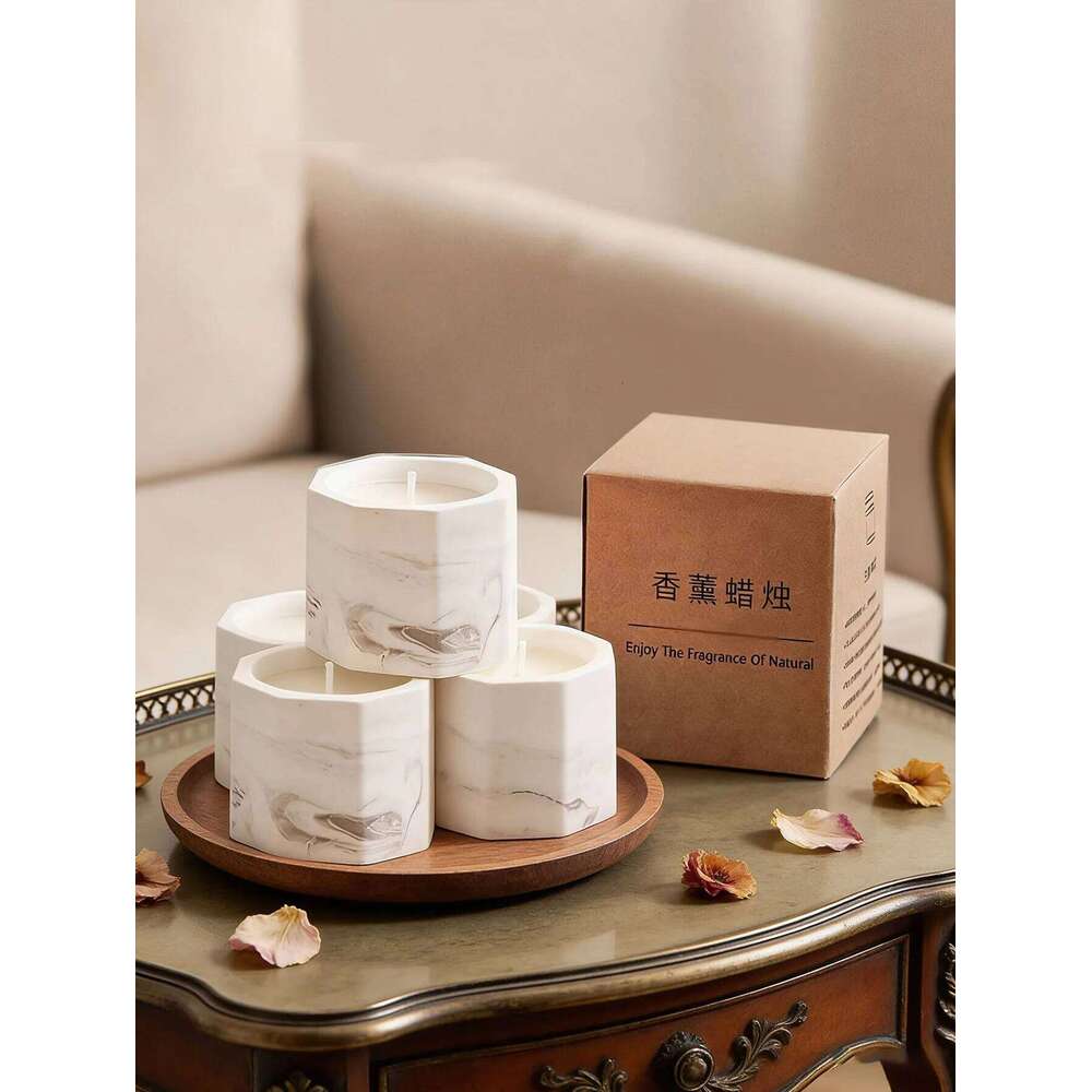 Natural Soy Plant Wax Aromatherapy Smokeless Essential Oil Scented Ink Plaster Candle for Home Decor H260205