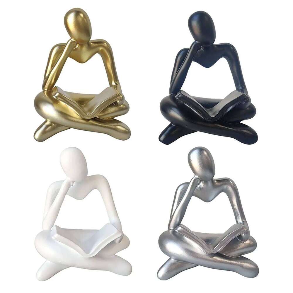 Nordic Style Abstract Thinker Statue Table Collection Craft Creative Art Figurine Sculpture for Wedding Decorations Hotel Office S260204