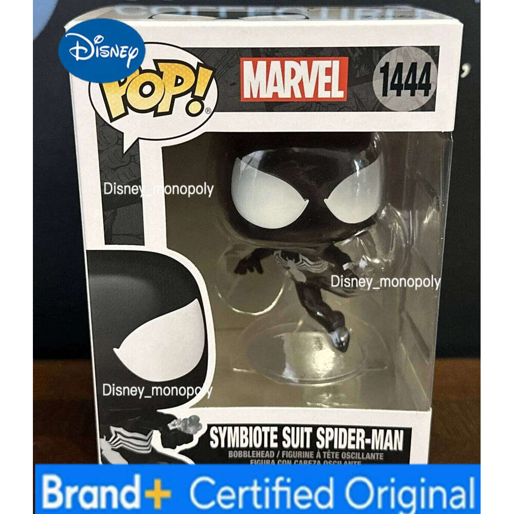 Disney Funko Pop! Marvel Symbiote Suit Spider-Man 1444 Vinyl Limited Edition Q Version Action Figure Model Toy Statue Doll Gift H260205