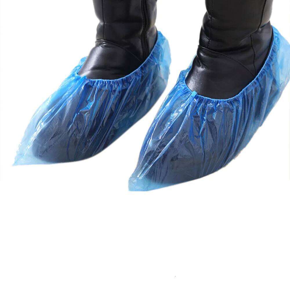 100Pcs Disposable Plastic Carpet Cleaning Overshoes Waterproof And Dustproof Shoe Covers For Outdoor Camping S260204
