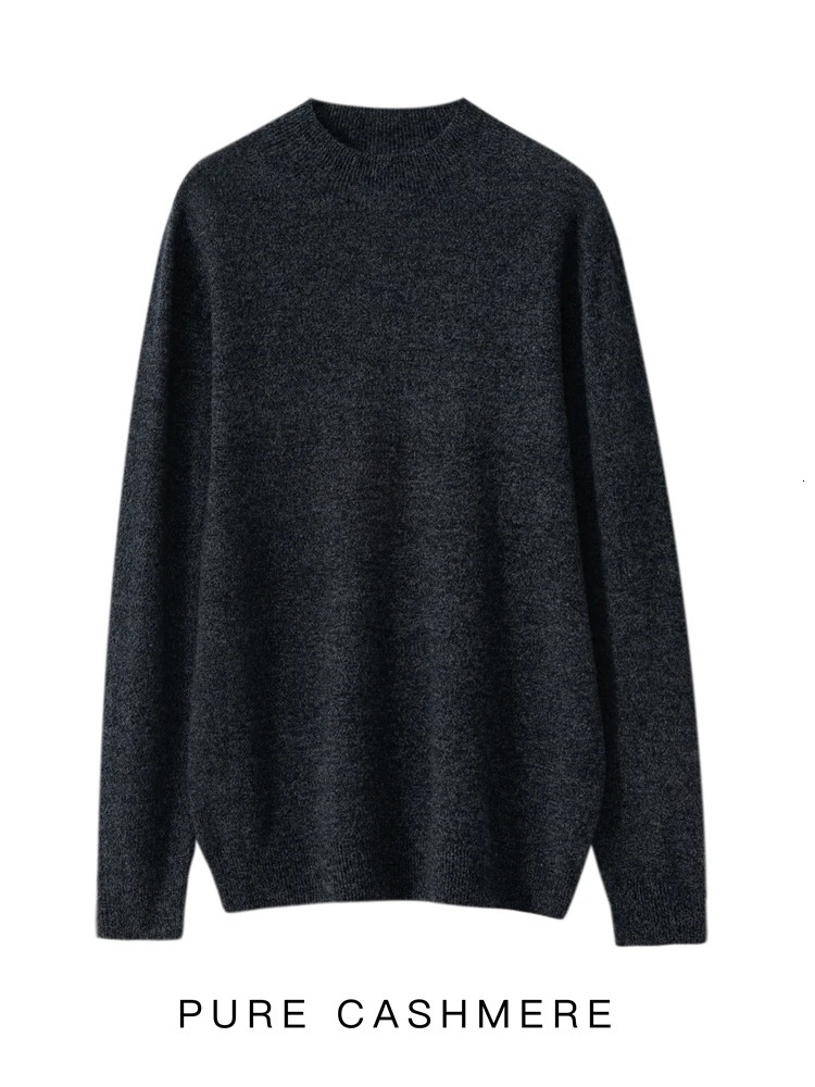 Mens 100 Merino Wool Mock Neck Pullover Soft Warm Jumpers Quality Cashmere Sweater Casual Smart Knitwear Basic Tops Clothi260127 - view 4