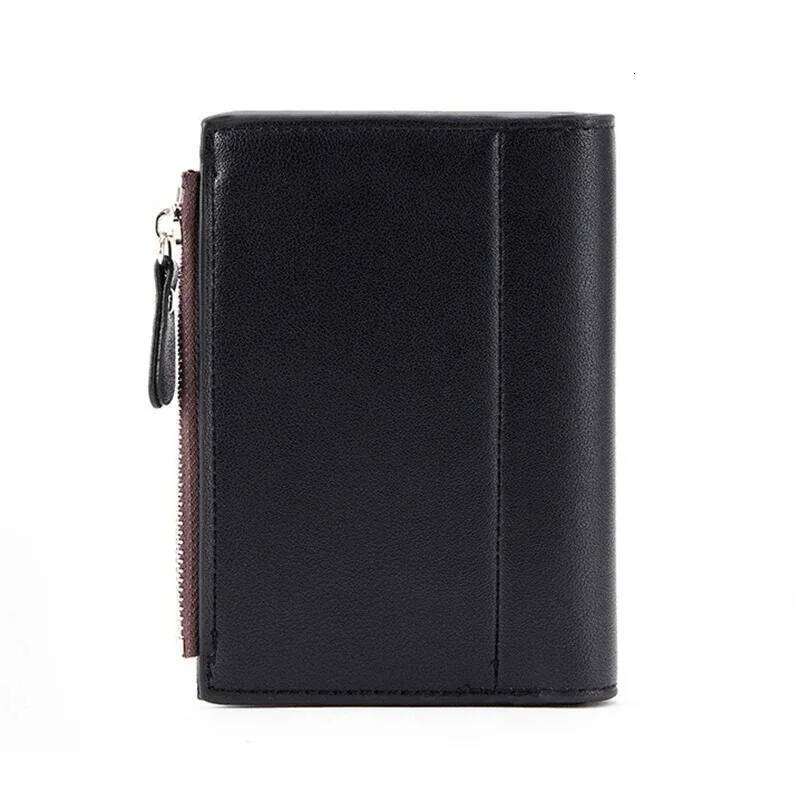 Short PU Leather Male Purse Black Coffee Holders with Zipper Men Wallet Money Bag carteira masculina Z260205