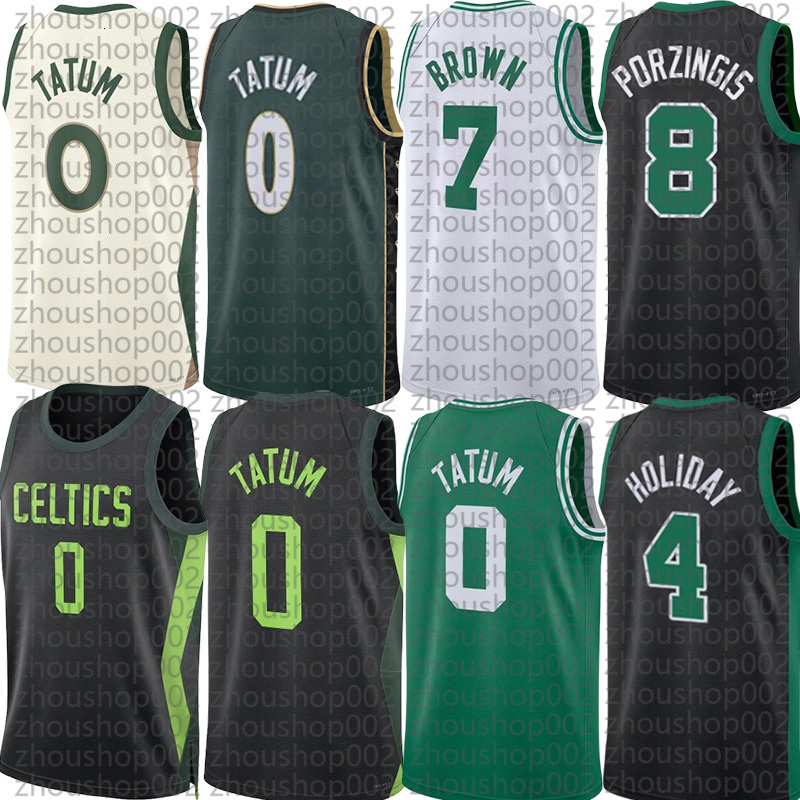 Celti Custom Basketball Jerseys Jayson Tatum Jaylen Brownn Jrue Holiday Derrick White Kristaps Porzingis Payton Pritchard Sam Hauser Larry Bird Queta 