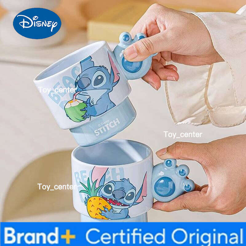 Disney Stitch Mug Office Coffee Stackable Ceramics Mugs High Value Couple Cups Student Hot Water Cup Festival Gift H260205