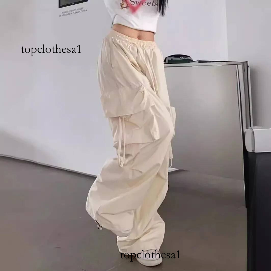 American Vintage High-Waisted Straight-Leg Wide-Leg Pants Casual Loose-Fit Design Sensibility For Women Summer 2024