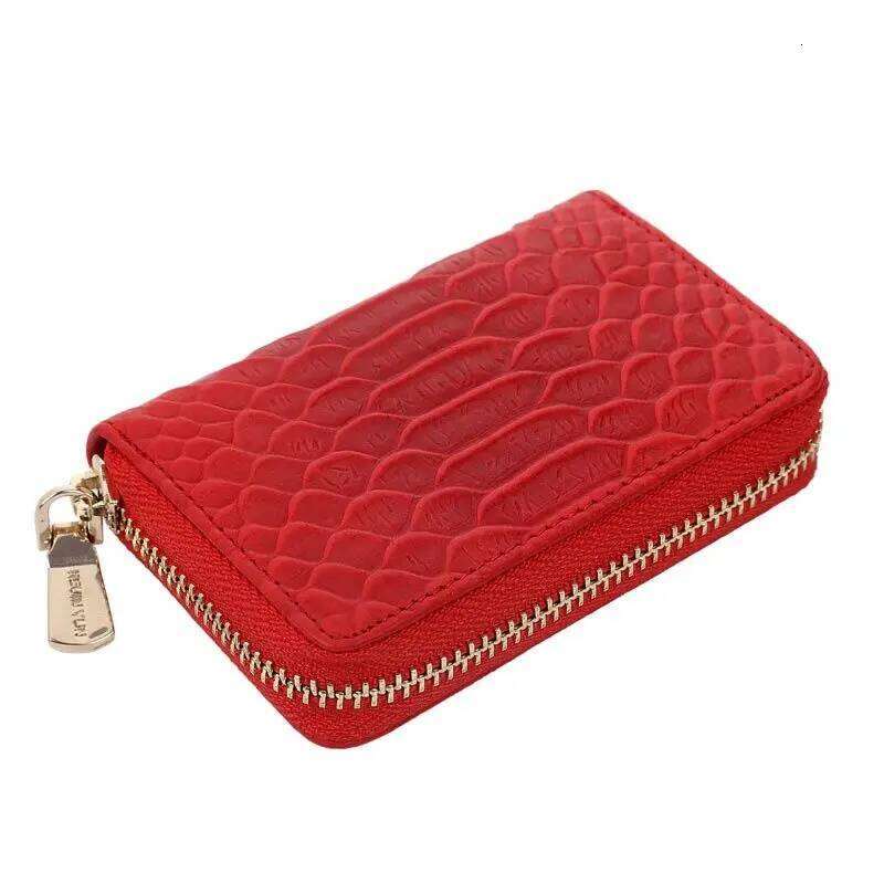 Fashion women credit holder genuine leather serpentine lady small wallet organizer card case Z260205
