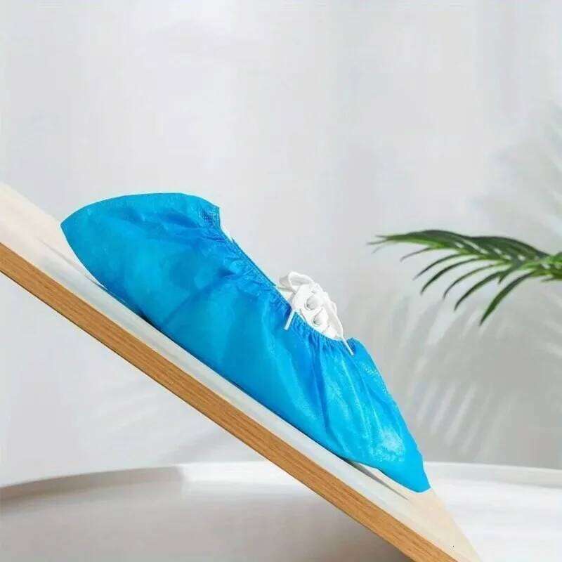 100PCS woven Shoe Covers Dustproof Non Slip Disposable Reusable Foot Protectors for Household Students Adults Events S260204