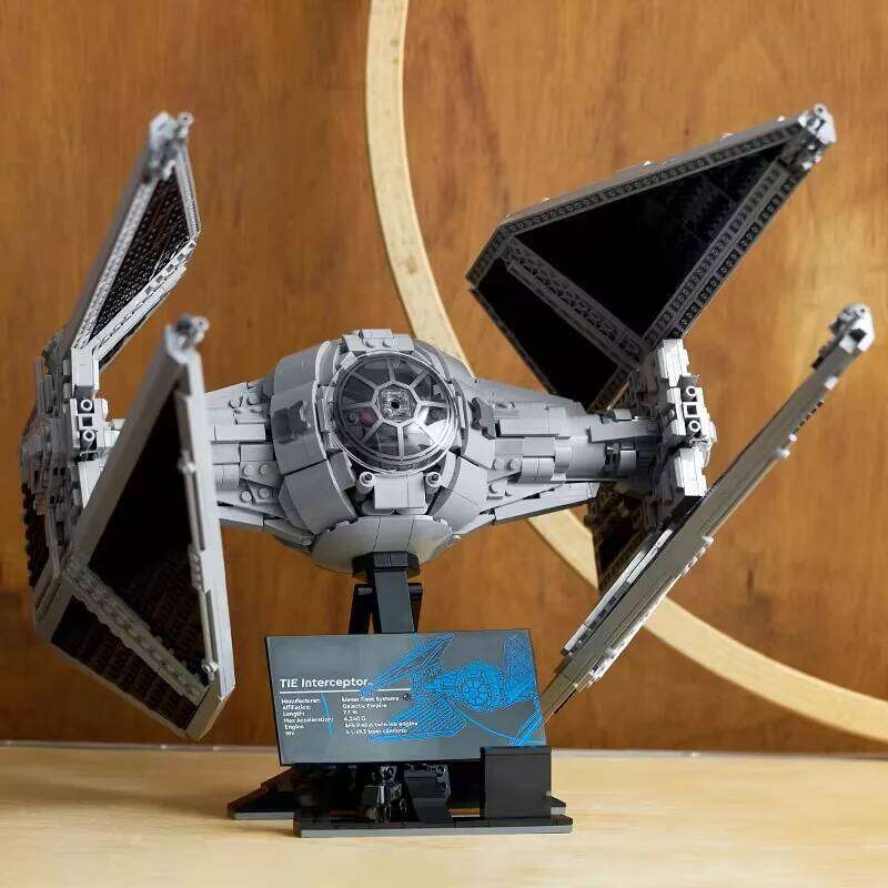 2026 New Technical 1931PCS TIE Interceptors Spaceship 75382 Building Blocks Starfighter MOC Assembly Collectible Display Model Kits 26Y0205