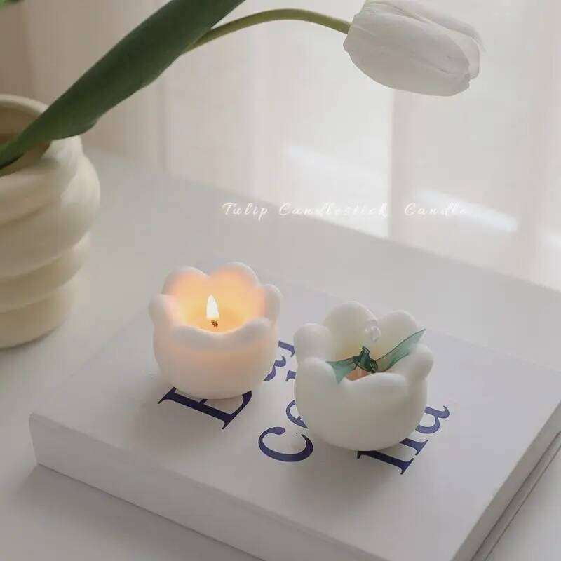 Hydrangea Valentine's Day Rose Flower Ball Wedding Birthday Arrangement Scented Candle Ornament S260204