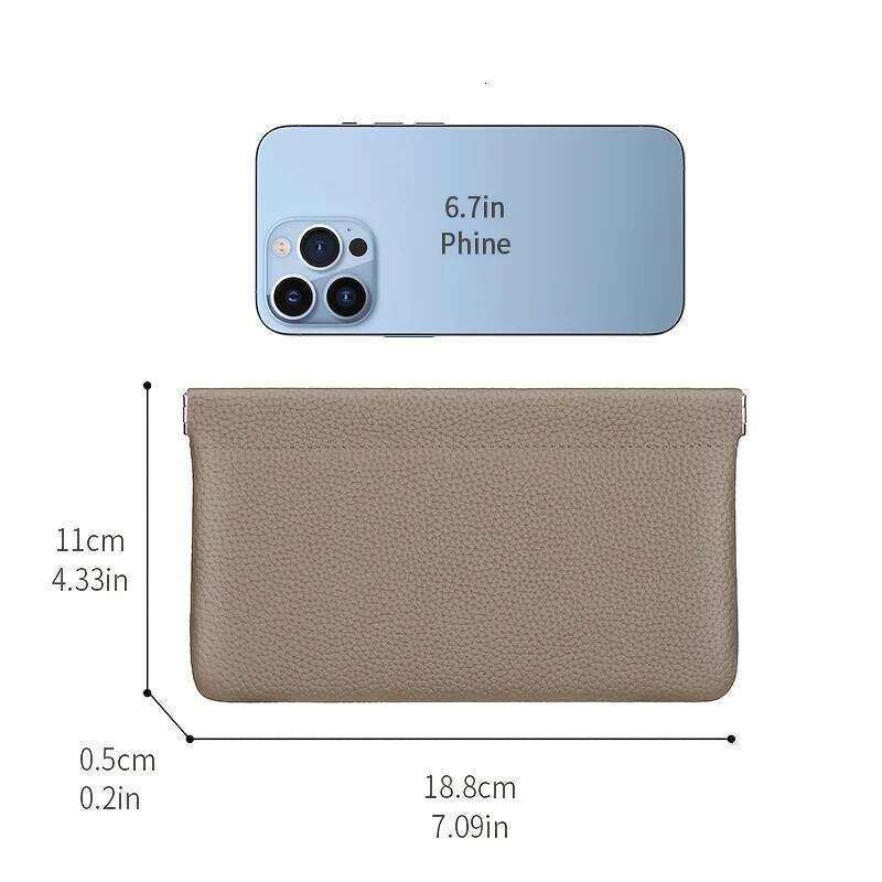 Self-closing top-layer genuine leather long wallet passport driver's license document holder headphone data cable organizer cash Z260205