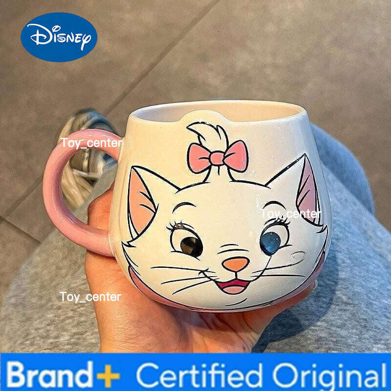 Disney Cartoon Marie Cat girl's exquisite and cute personalized creative design bottom non-slip ceramic water cup holiday gift H2602051