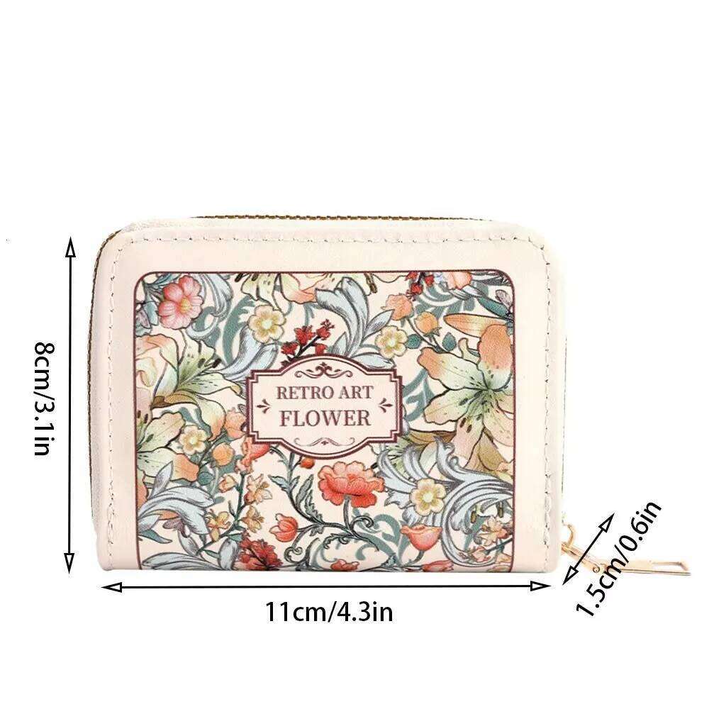 Creative 9/18 Slots Women Wallet Floral Large Capacity Gift Pouch Multipurpose PU Leather ID Card Case Z260205