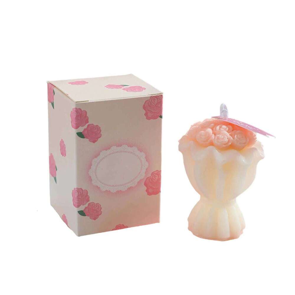 Handmade Creative Bouquet Scented candles Valentine's Day Wedding,and Party Decorative Items Aromatherapy Candle Gifts S260204