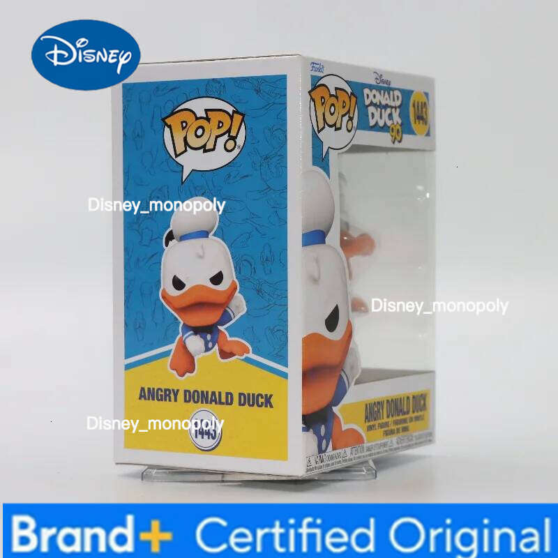 Disney Funko Pop Original ANGRY DONALD DUCK Anime Figure #1443 Vinyl Figures Figurine Doll Toy Gift for Kids Desktop Decoration H260205