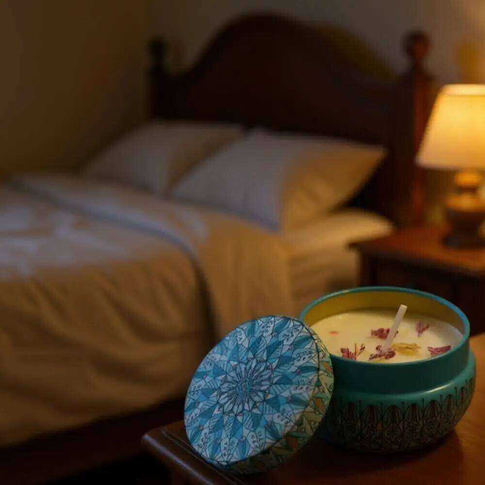 Dried Flower Aromatherapy Candle Household Soy Wax Makou Can, Deodorize Smokeless Scented Candles Birthday Gift With Souvenirs H260205