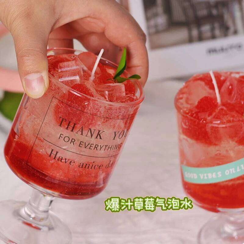 Strawberry Soda Drink Trendy Aromatherapy Gift Fruit Juice Candle for Gifting Home Decor Collection H260205