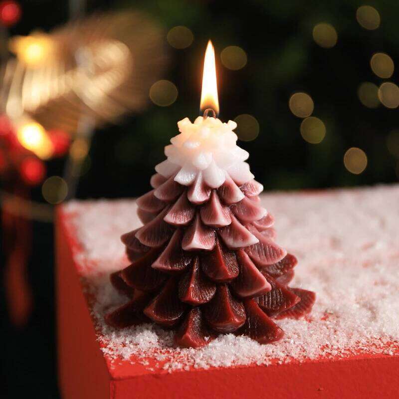Valentine's Day Decorations Small Aromatherapy Romantic Candlelight Dinner High-End Christmas Tree Candles S260204
