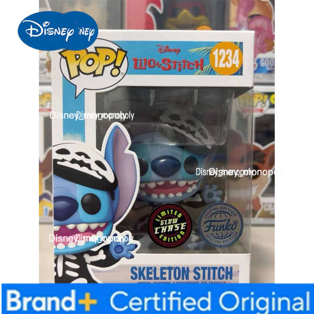 Disney Funko Pop Lilo & Stitch Skeleton Stitch#1234 Vinyl Figure Action Figures Dolls Toys Gift for Children H260205