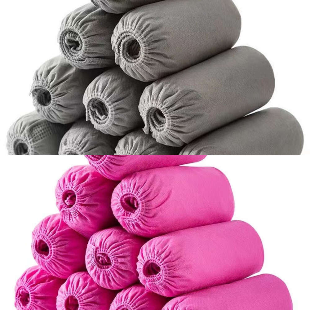 Disposable Non-Slip 100PCS Shoe Boot Covers Non-Woven Waterproof One Size Fits Most Carpet Indoors Garden Booties S260204 cf3