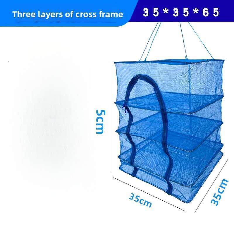 Multifunctional fly-proof drying cage, fish drying net, vegetable drying net, household foldable dry goods drying net bag, dedicated drying container