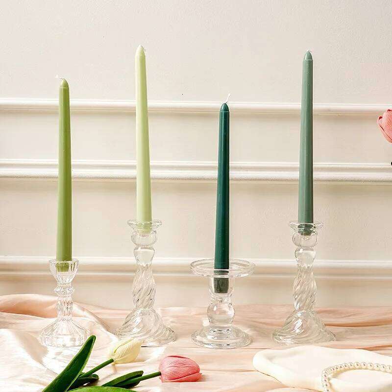25CM 10-Inch Tapered Colorful Long-Stem Candles for Weddings Banquets Romantic Ambience Elegant Event Table Centerpieces S260204