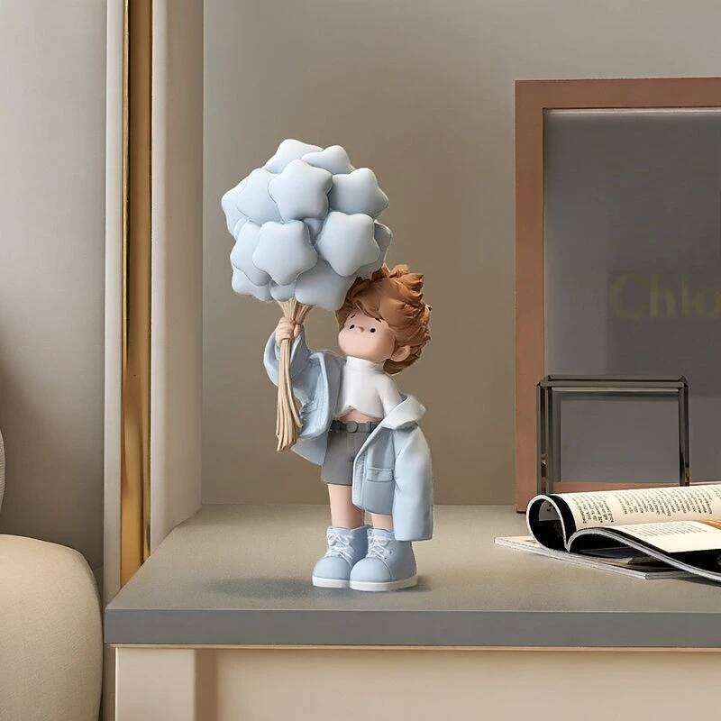 Palm Tree Cure Boy Tabletop Furnishing Living Room TV Wine Cabinet Porch Home New Year Housewarming Gift S260204