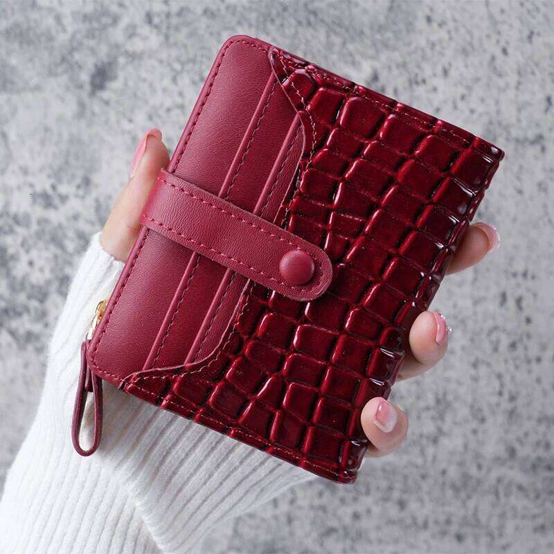 Mini Crocodile Print Clutch Wallet, Short Credit Holder, Women's Card Case & Coin Purse Z260205