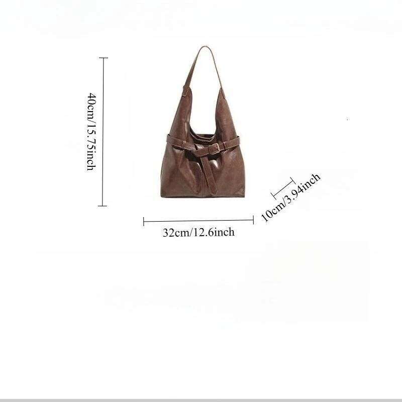 New Autumn and Winter Versatile Simple Shoulder Popular Tote Large Capacity Retro Bag Women Y260204