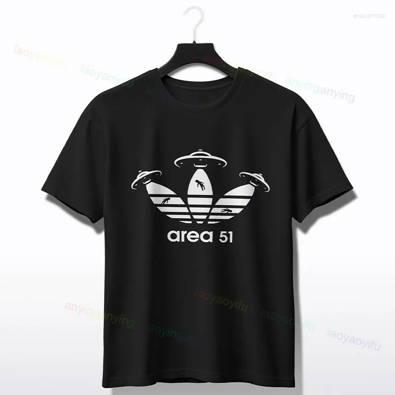 Men's T Shirts Fashion UFO Aliens Design Print Tee Casual Round Neck Short Sleeve T-Shirt Leisure Sportswear Tees For Daily Adventures