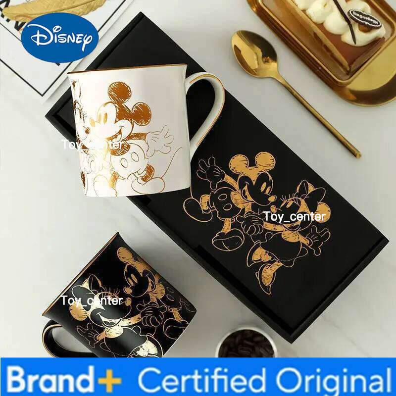 Disney Mickey Minnie ceramic creative couple water office tea coffee children milk cup Valentine's Day gift H260205