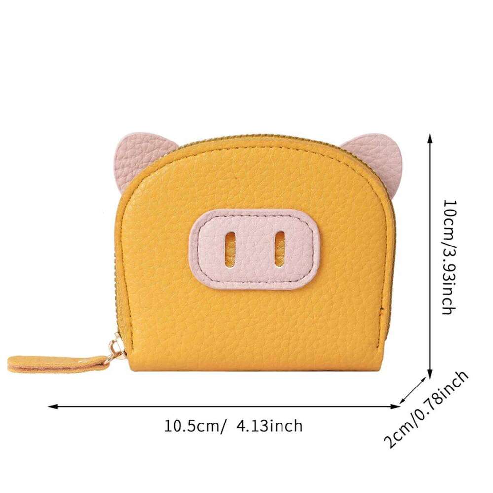 New online celebrity organ package female light student pig zipper multi-card card set soft pickup clip coin purse Z260205