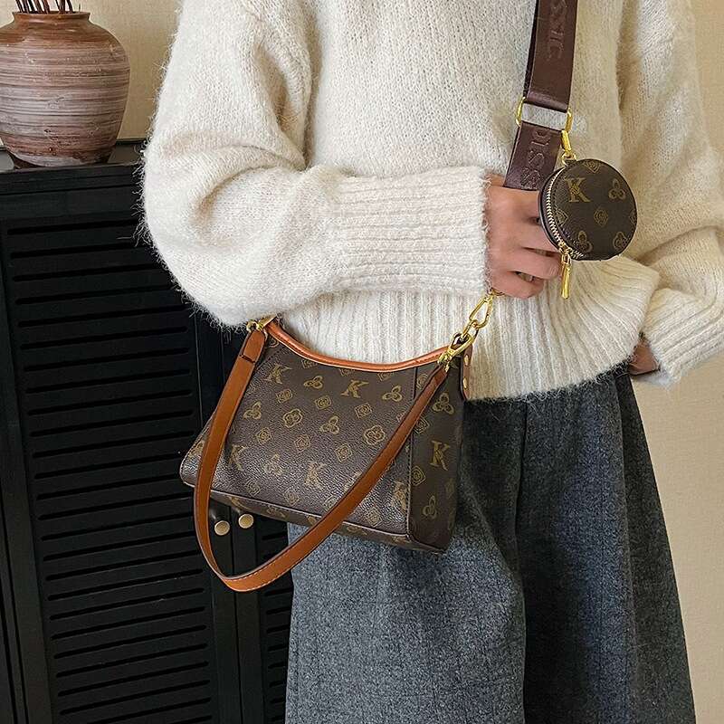 Fashion Elegant Commuter Crossbody Bags for Women 2026 New Pattern Printed Underarm Handheld Shoulder Crossbody Bag H260320