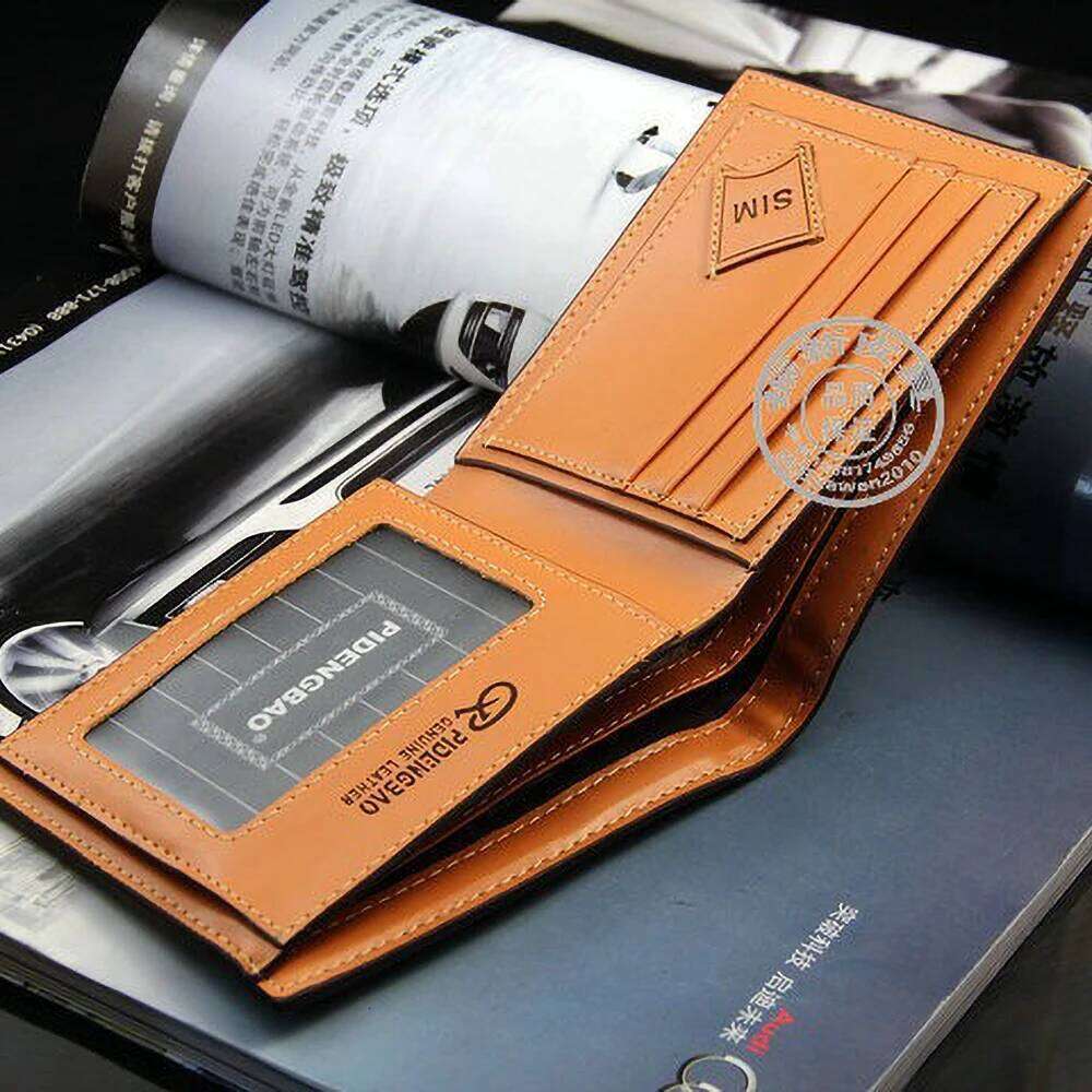 Baellerry Men's Short Vintage PU Wallet Slim Front Pocket Zipper 6+ Card Slots RFID Blocking Z260205