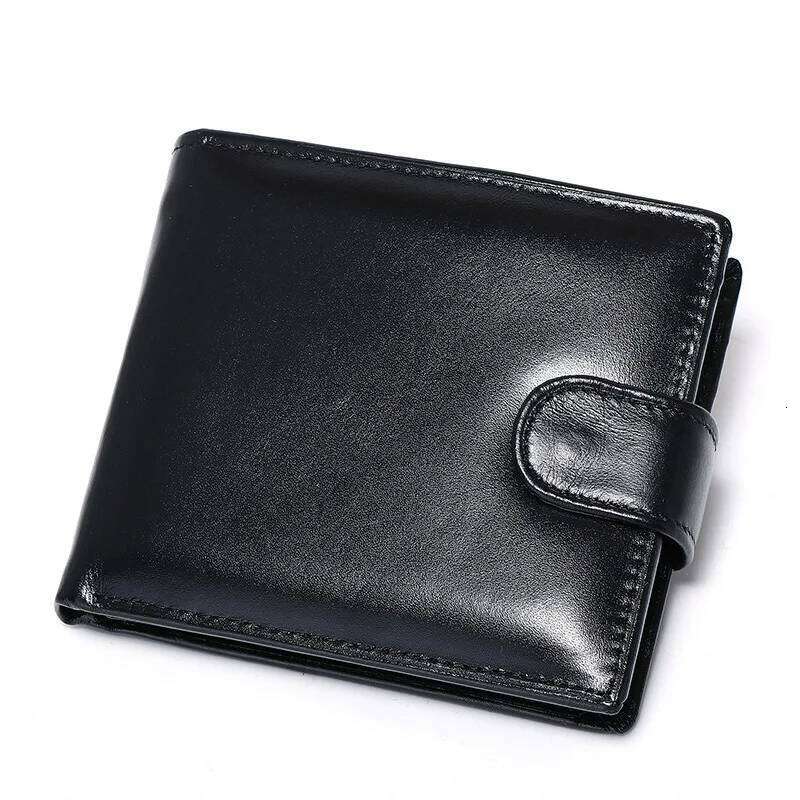 Mens with Coin Pocket Genuine Leather Wallet for Men Short Style Z260205