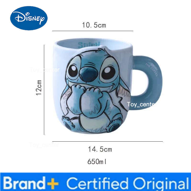 Disney Anime Stitch Boys and Girl High-Looking Fashion Cartoon Creative Pattern Couple Milk Drinking Coffee Ceramic Mug Birthday Gifts H260205