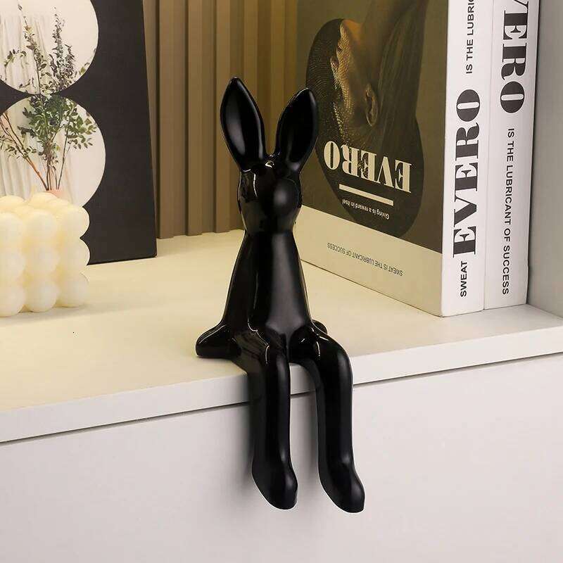 Miniso Cute Long-Eared Sitting Rabbit Room Statue Luxurious Home Decoration Easter Gift for Good Friends S260204