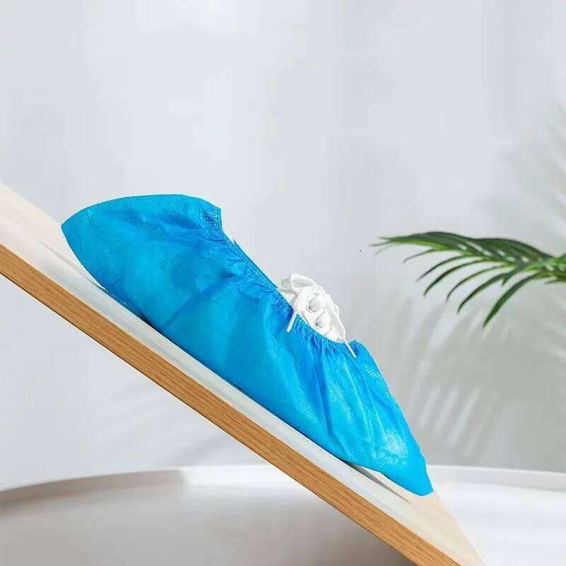100PCS Disposable Shoe Non-Slip Overshoes Protector Non-Woven Boot Booties Covers for Indoors Outdoors Carpet Floor S260204