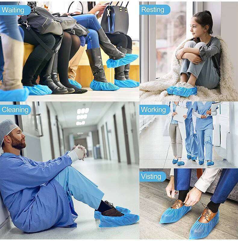 10 PCS Plastic Disposable Overshoes Outdoor Rainy Day Carpet Cleaning Cover Waterproof Shoe Covers S260204