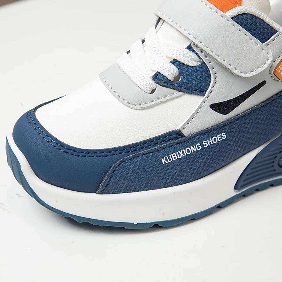2026 New PU Leather Sport For Children Trend Fashion Kid's Sneakers Soft-soled Outdoor Boy's Girl's Running Shoes 25H1219