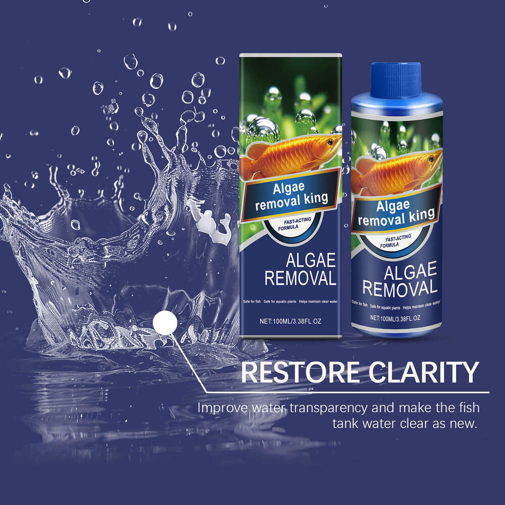 AMZ Aquarium Cleans Fish Tank Stains Removes Algae and Moss, Safe for Fish, Daily Maintenance Water Purifier S260203