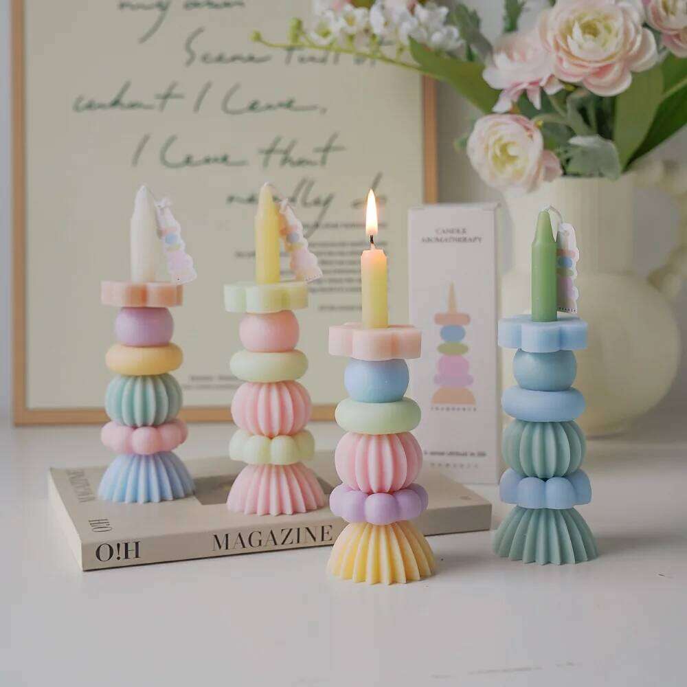 Styling magic square fragrance home decoration ins style scented birthday candle creative hand gift S260204
