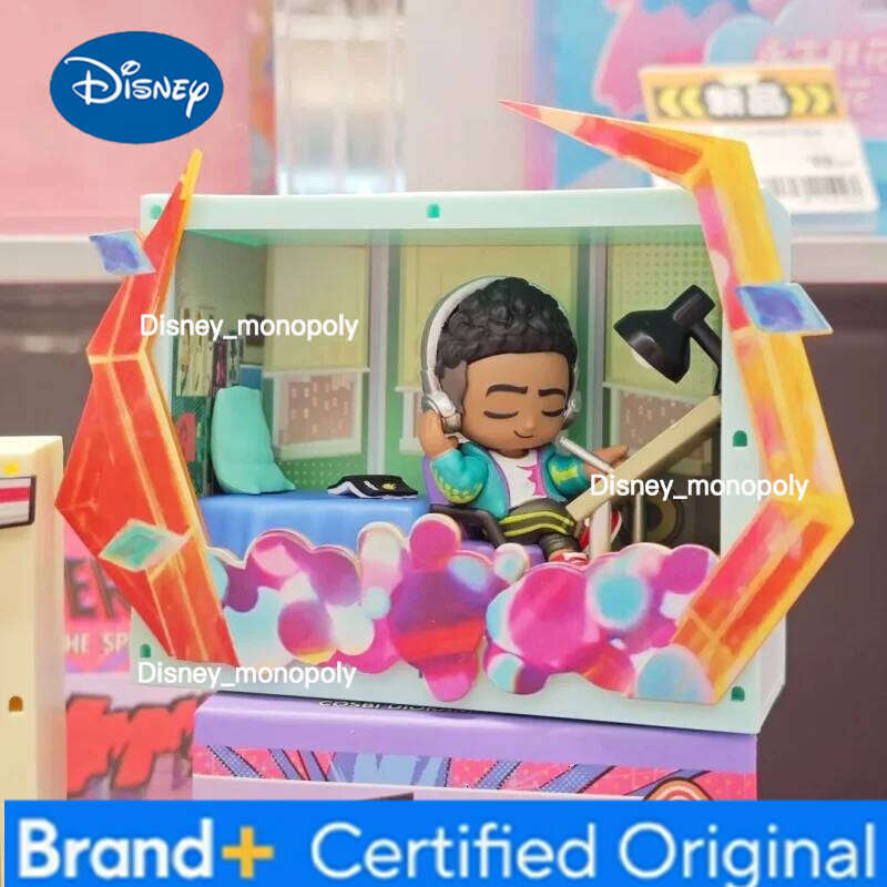 Disney In Stoc Kmarvel Spider-Man Across The Spider-Verse Cosbi Scene Blind Box Collect Decoration Anime Figure Toys Kids Birthday Gift H260205