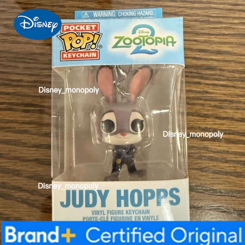 Disney Funko Pop Zootopia Keychain Judy Hopps Nick Wilde Action Doll Model Backpack Pendant Decoration Anime Collection Fan Gift H260205